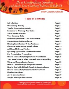 Table of Contents - Compelling Speaker