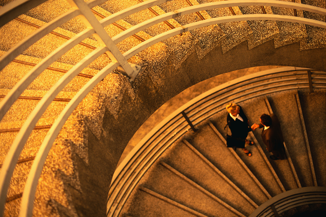 Business People Meeting on Stairs